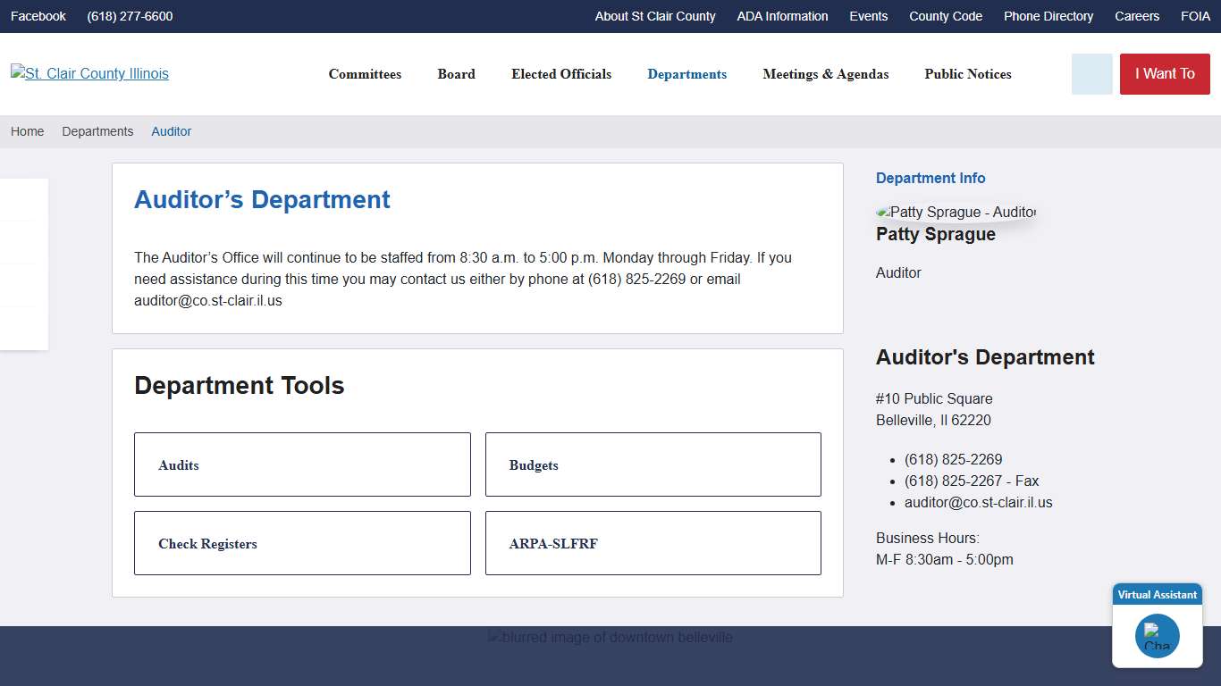 Auditor Departments St. Clair